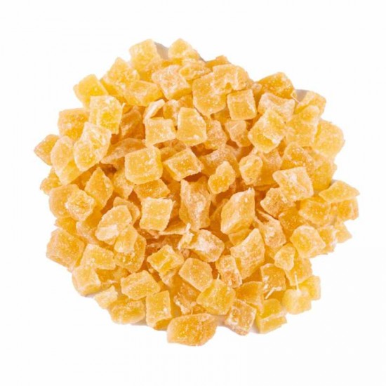 Bucati de ghimbir confiat