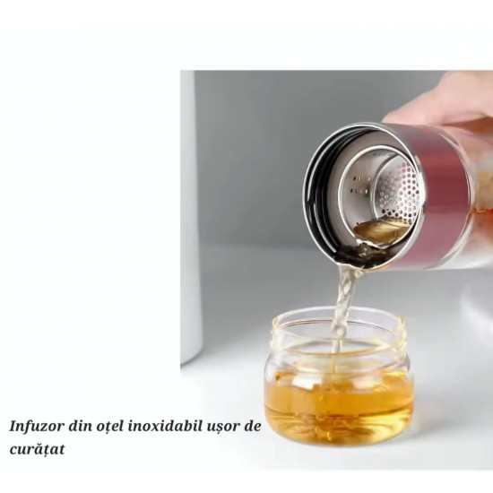 Infuzor din sticlă termorezistentă 390ml