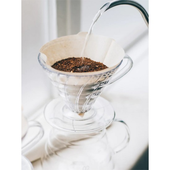 Pachet Promoțional format din șase pachete de Cafea boabe cu aroma si Coffe Dripper Harrio V60 500 ml Cadou