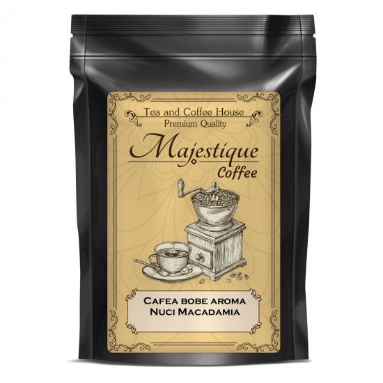 Cafea boabe cu aroma de nuci Macadamia